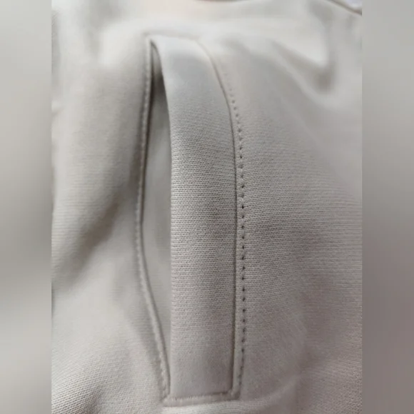 NWT Street Style Rhinestone Soft Cream Sweat Pants By Left Point Italy SIZE LG